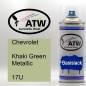 Preview: Chevrolet, Khaki Green Metallic, 17U: 400ml Sprühdose, von ATW Autoteile West.